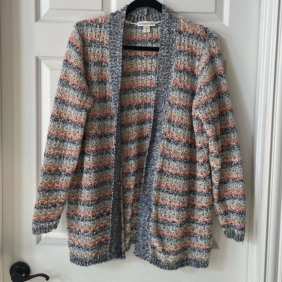 Coldwater Creek Sweaters - Coldwater Creek long cardigan open front sweater, multicolor, size 1x women’s